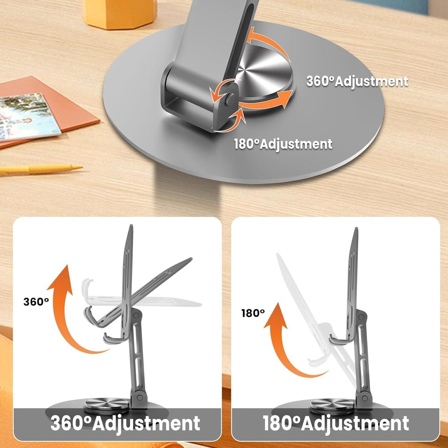 Aluminium 360° Rotatable Phone/Tablet Stand
